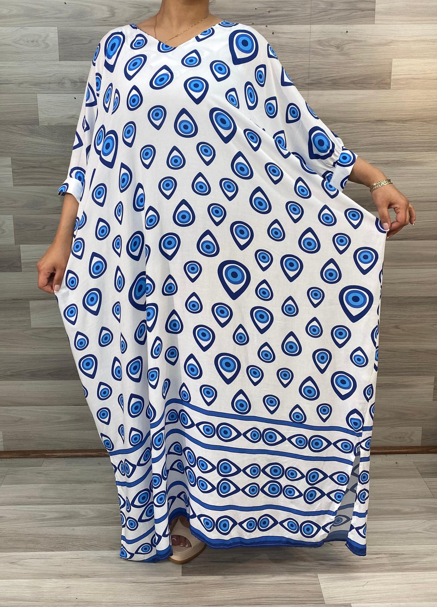 Dress with blue eye Pattern