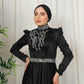Black Silk Modest Dress