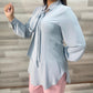 Grey Women Long Slave Shirt With Scarf