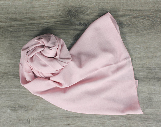 1pc Pink Women Solid Casual Scarf-Style Hijab For Daily Life