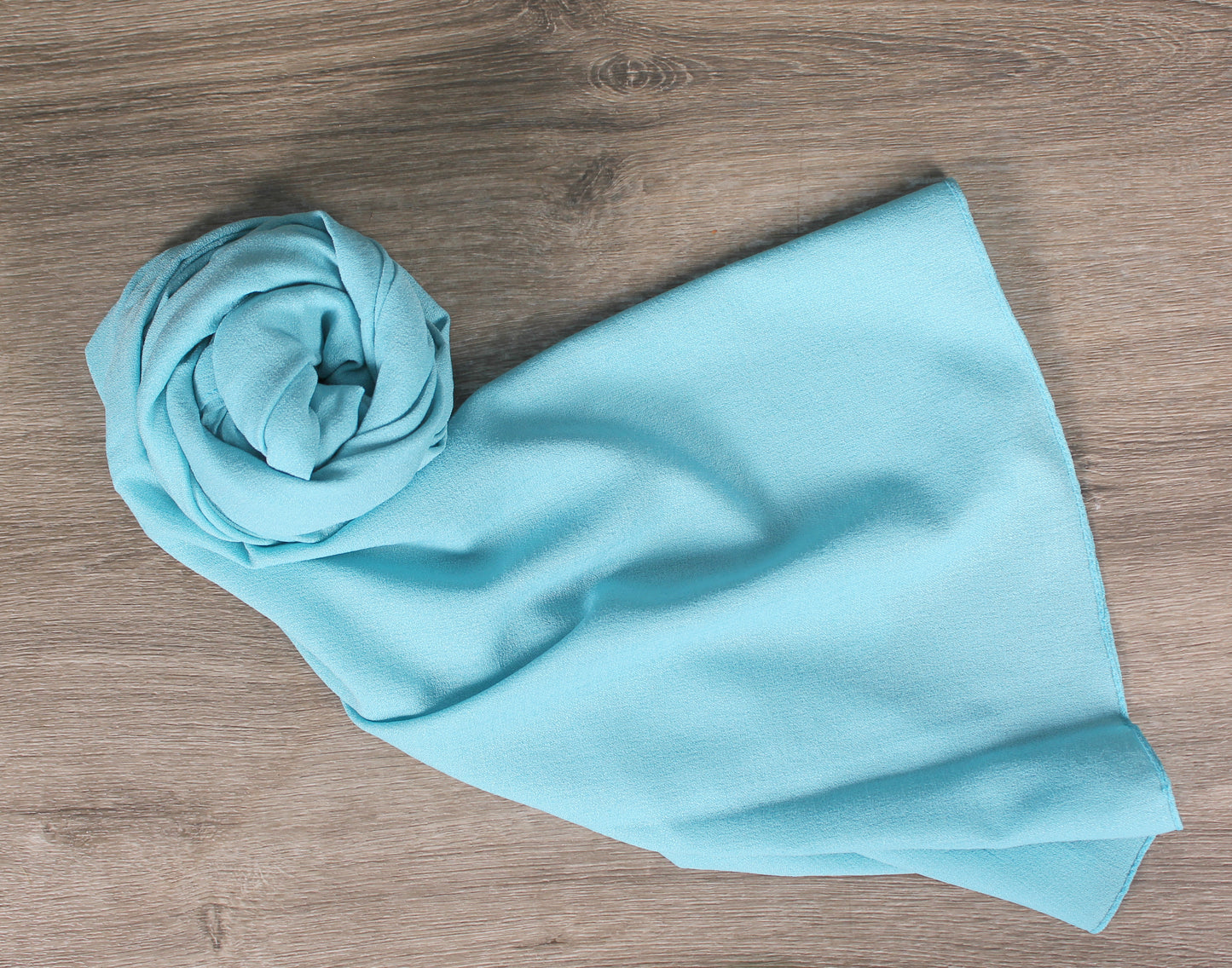 1pc Baby Blue Women Solid Casual Scarf-Style Hijab For Daily Life