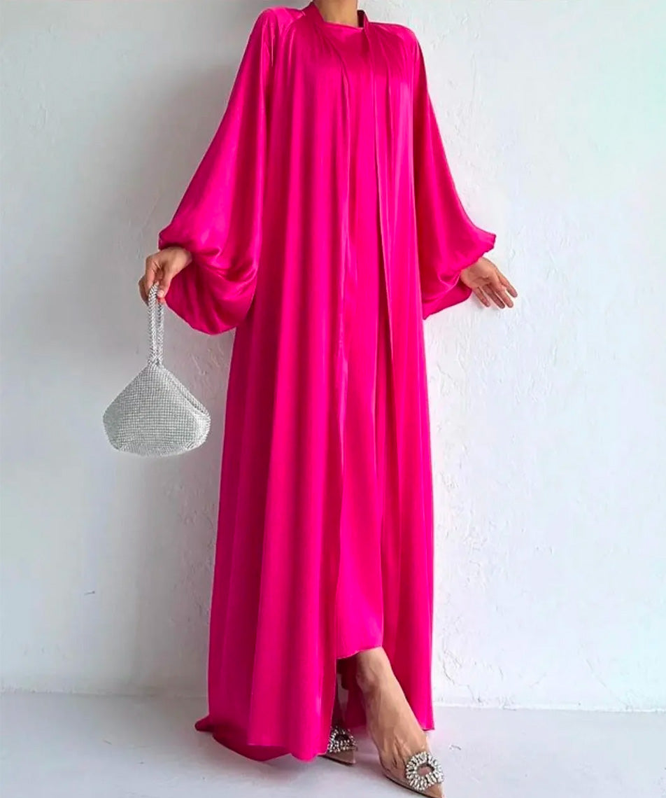 Rose Elegent Abaya 2 peices