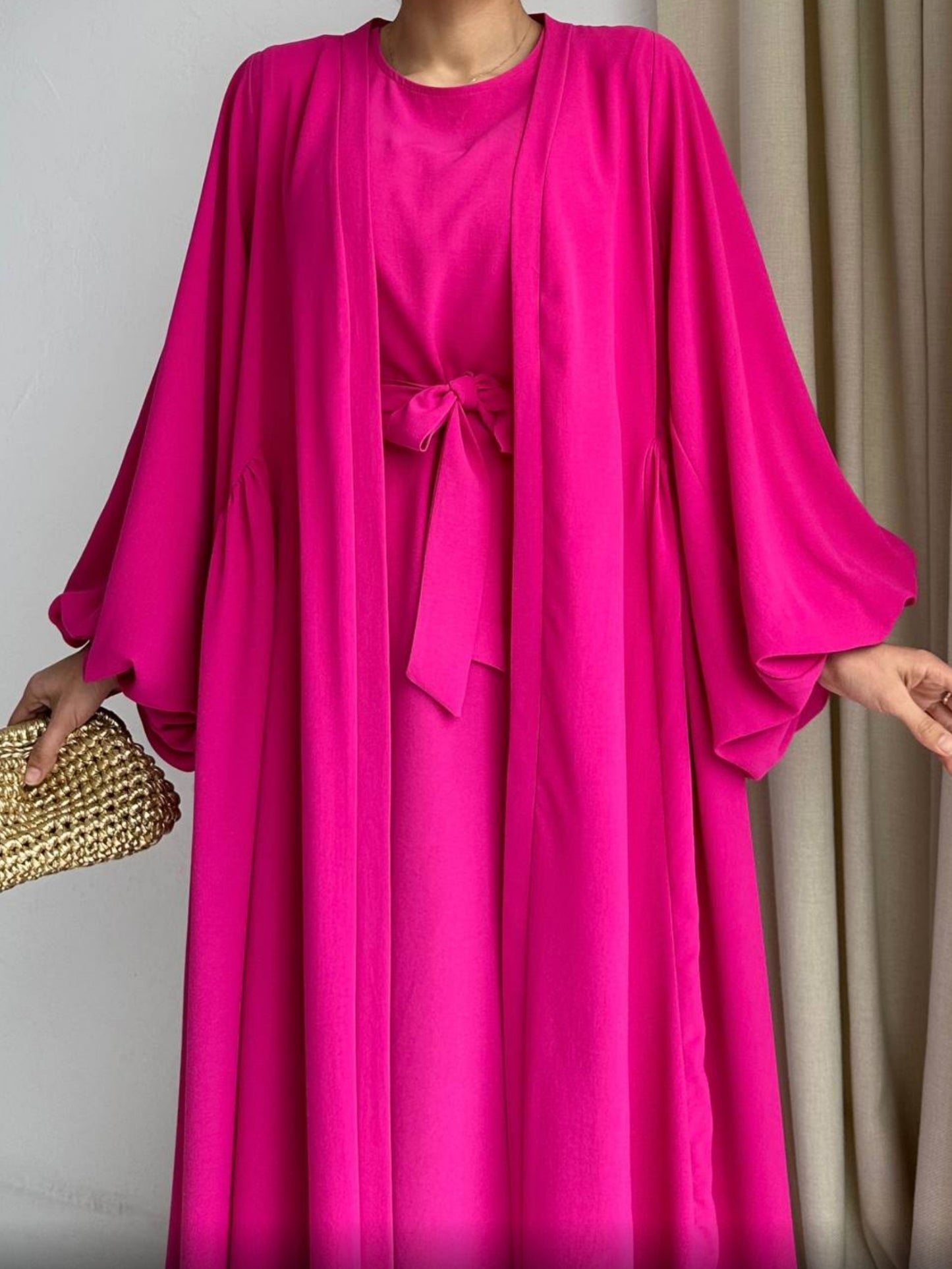 Rose Elegent Abaya 2 peices