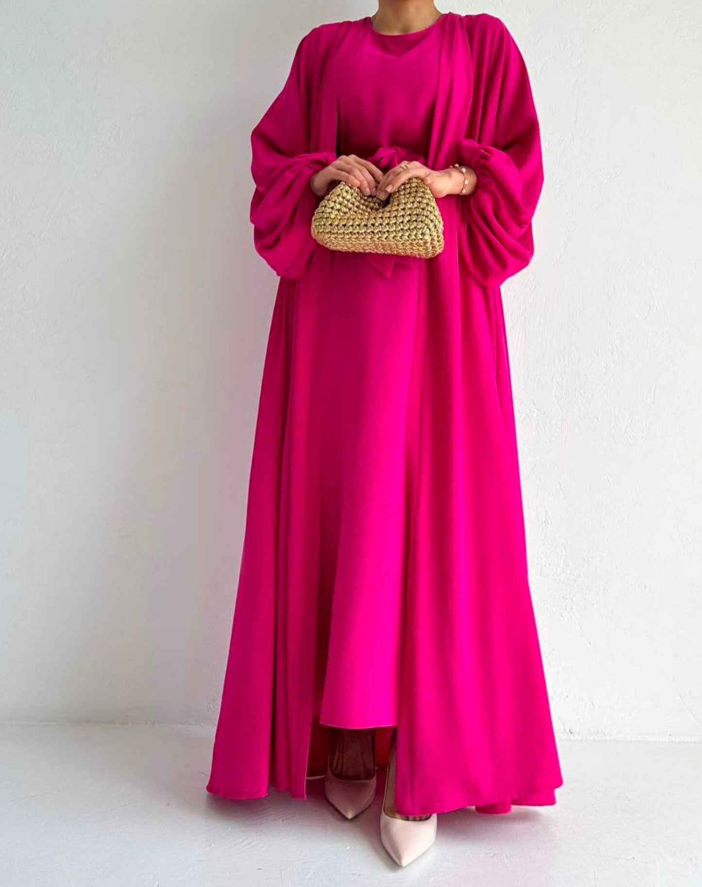 Rose Elegent Abaya 2 peices