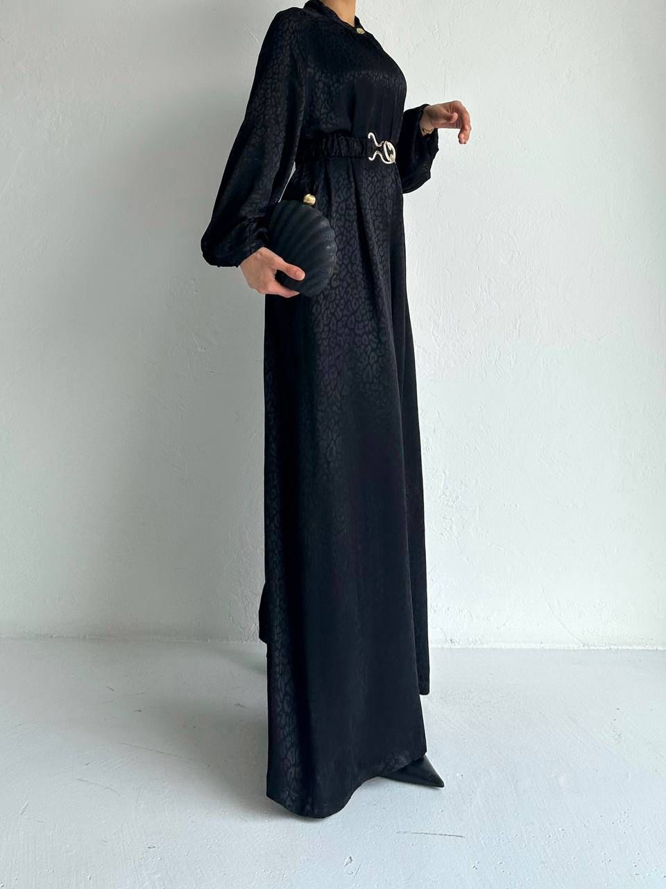 Sali Jumpsuit in Black with Pattern