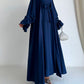 Niza Navy Blue Abaya with 2 peices