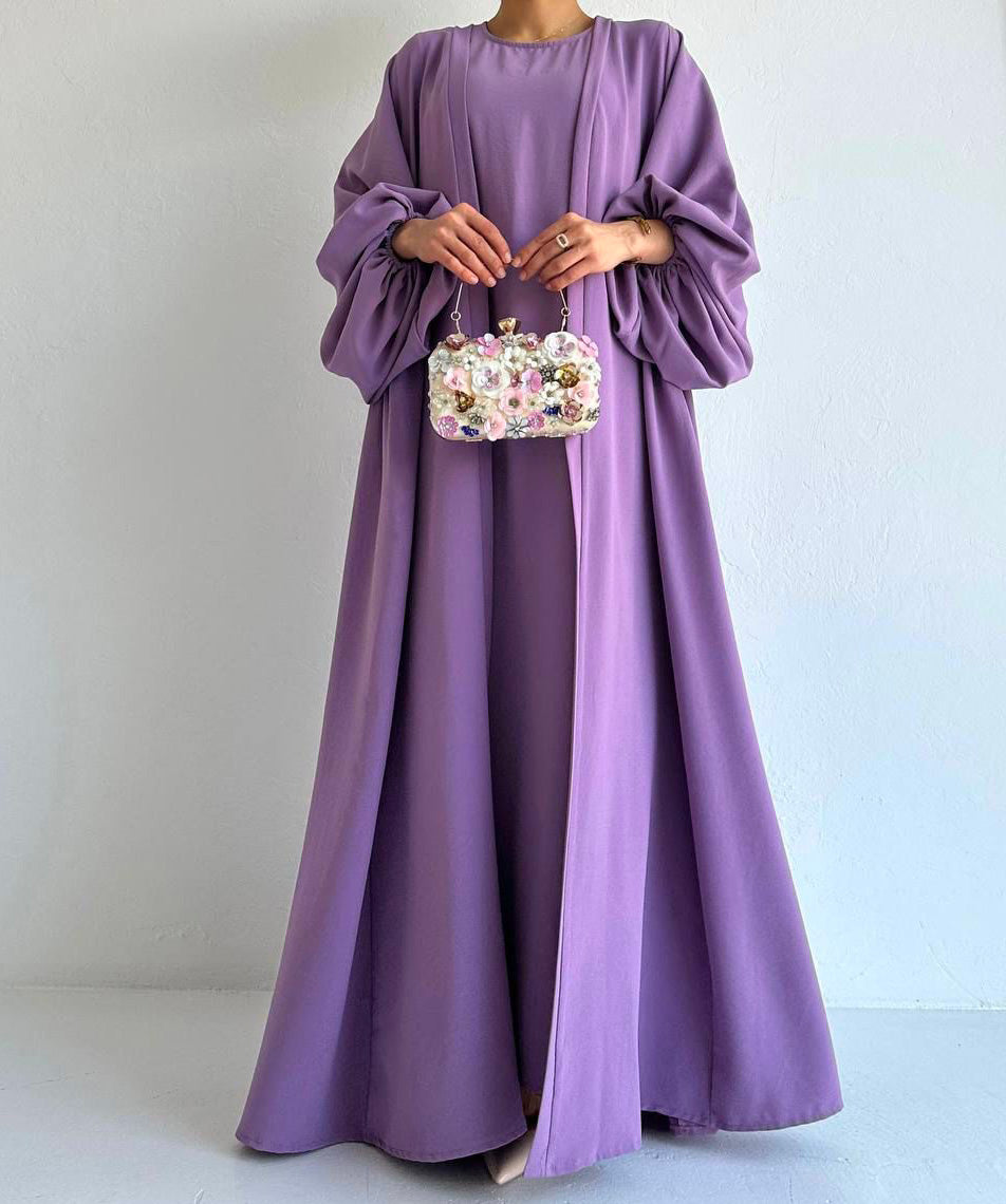Purple Elegent Abaya