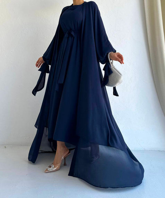 Navy Blue Elegent Abaya