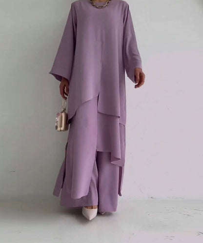 Purple Long Flora Suit