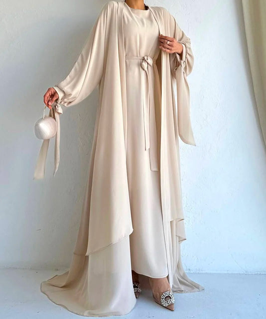 Beige Elegent Abaya