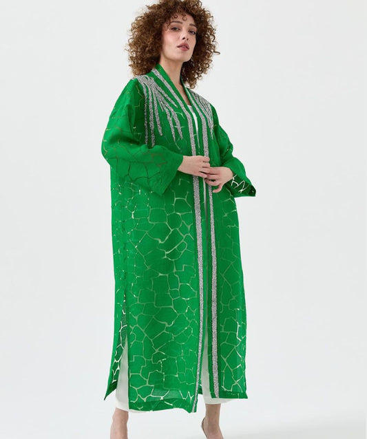 Green Luxury Opned Abaya